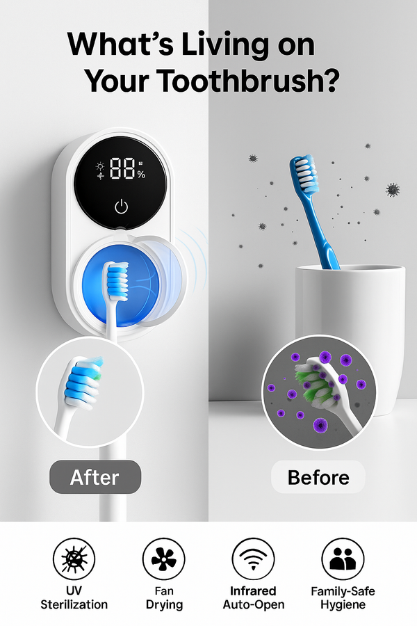 Smart Toothbrush Sterilizer Storage Hub