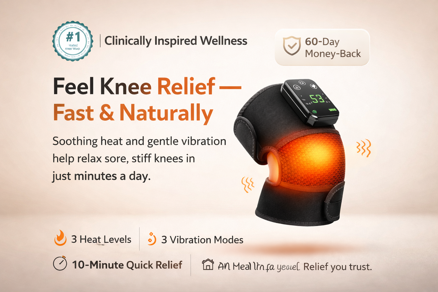 SuperRelief Heated Knee Wrap