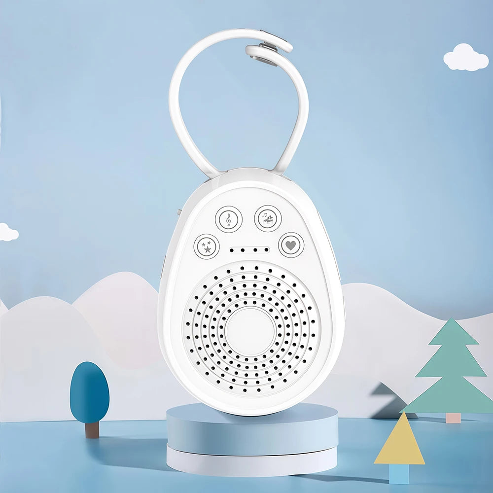 White Noise Sound Machine Portable Baby Sleep Machine 10 Soothing Sounds Volume Adjustable Built-in Rechargeable Battery USB