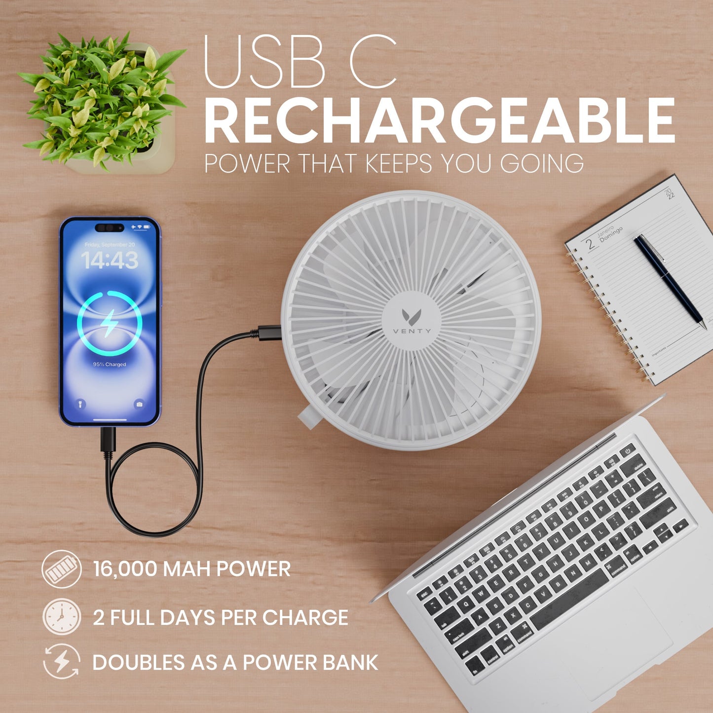 Venty Portable Travel Fan