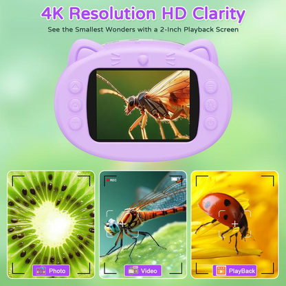 Digital Microscope for Kids 1000X 1080P Handheld Microscope Camera with 2.4 Inch IPS Screen for Scientific Experiment